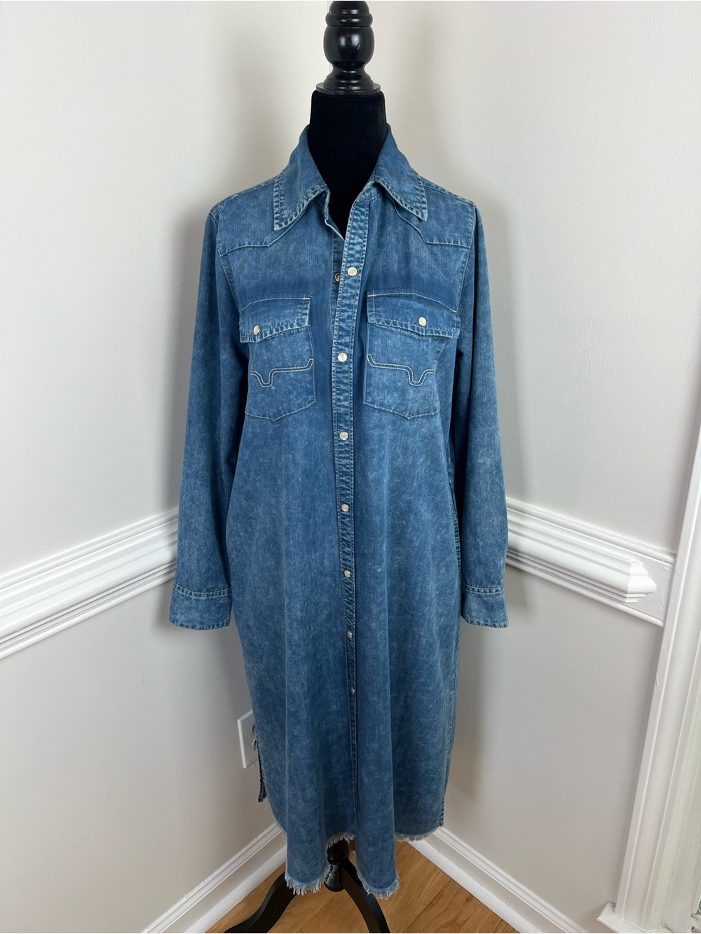 Kimes Ranch Ashley Tencel Denim Western Shirt Dress Size S